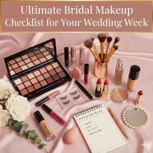 Read more about the article Ultimate Bridal Makeup Checklist for Your Wedding Week