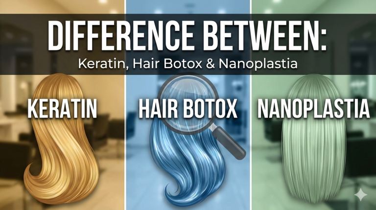 Difference between Keratin, Hair Botox, and Nanoplastia