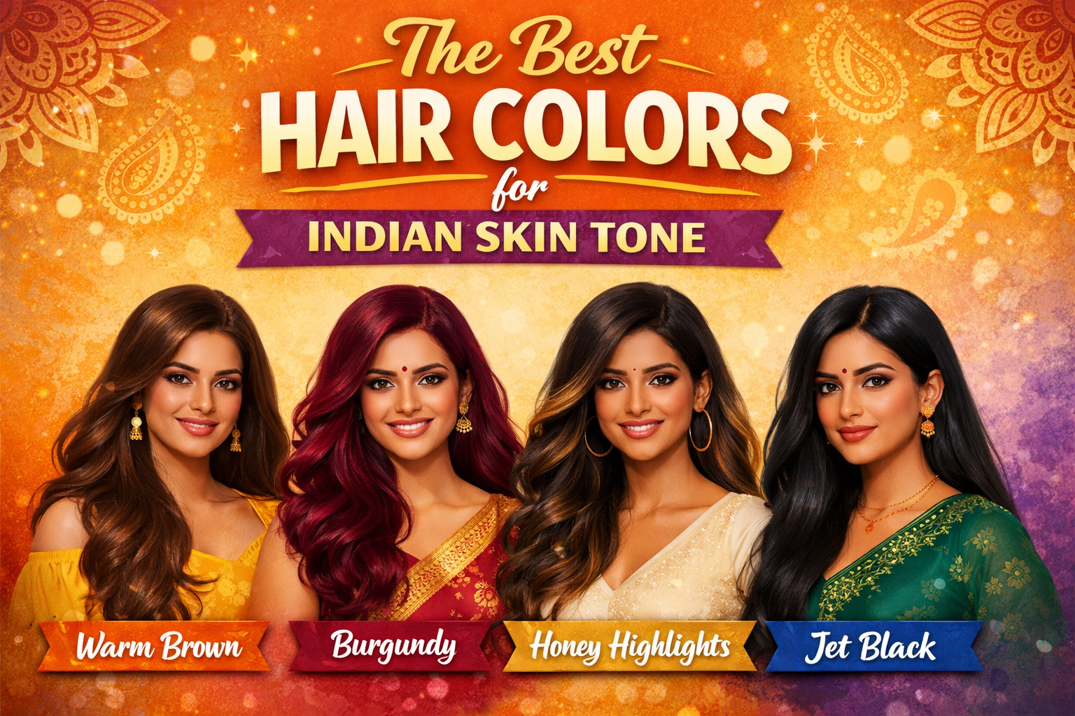 Infographic | The Best Hair Colors for Indian Skin Tone