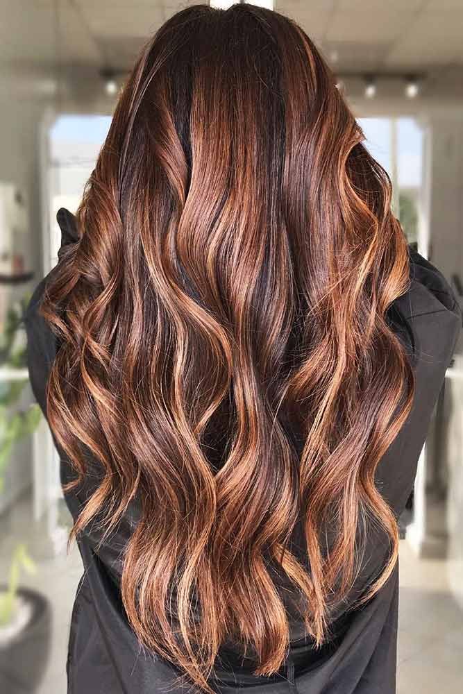 Chestnut Brown with Golden Highlights | Trending Global Hair Colours with Highlights for Indian Skin