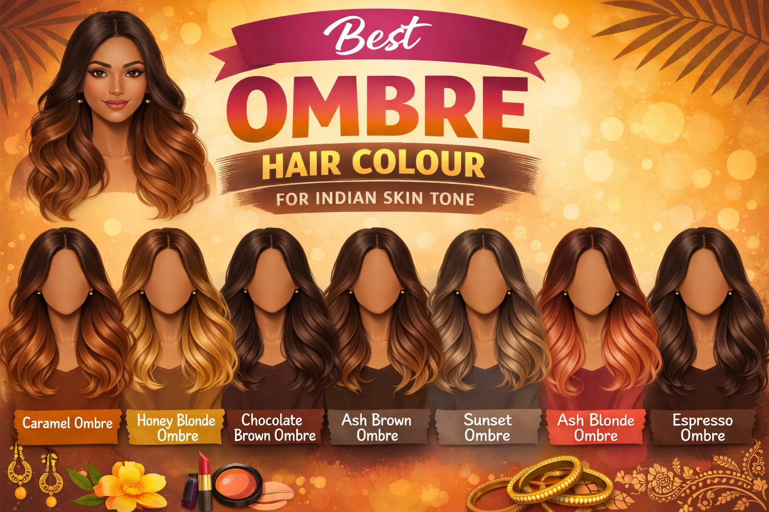 Best Ombre Hair Colour for Indian Skin Tone 
